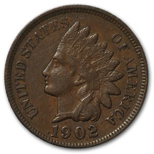 1902 Indian Head Cent XF 1902 Indian Head Cent XF